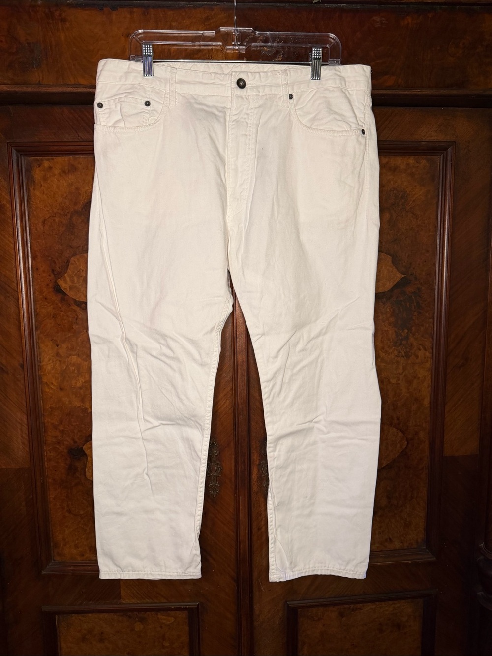 Engineered Garments White Cotton French Twill RF Jeans - Tailored Crop - Size 36